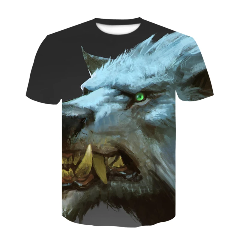 

Brand 20120 New Wolf/tiger T Shirt Men Anime Tshirt China 3D Print T-shirt Hip Hop Tee Cool Mens Clothing New Summer Top XXS-6XL