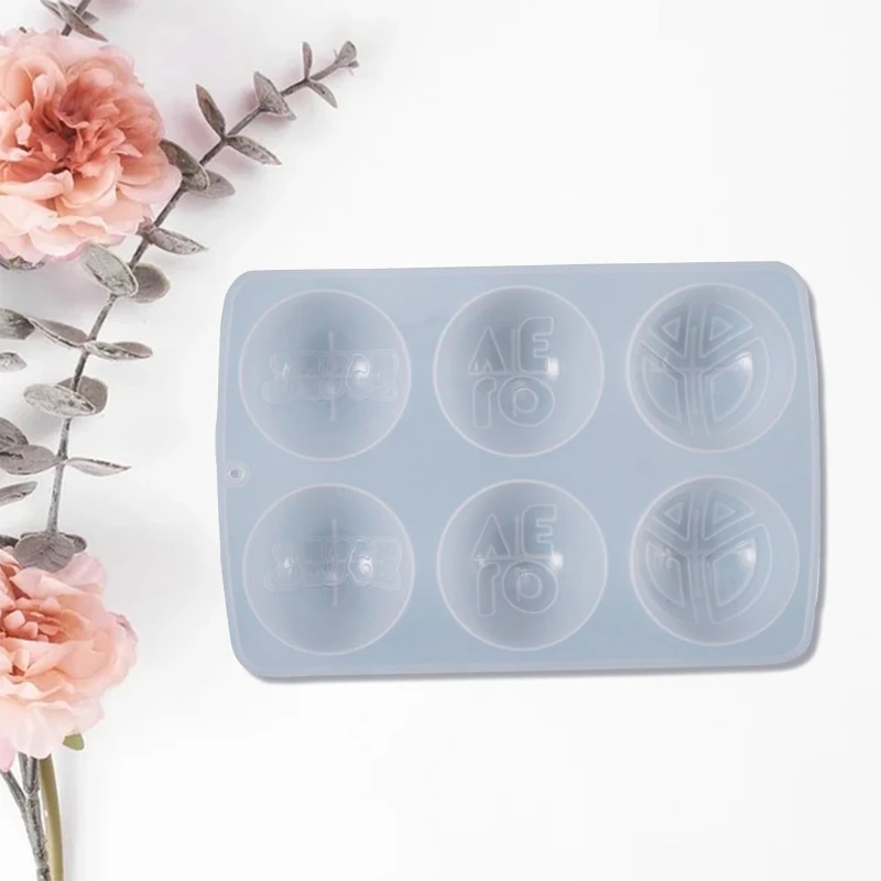 

Round Letters 6 Cells Decoration Casting Silicone Mould Crystal Epoxy Resin Mold