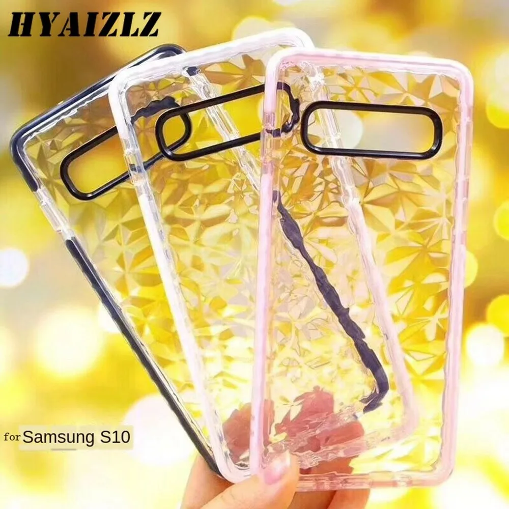 

Transparent Case for Galaxy S20 Ultra Note 10 S10 S8 S9 Plus A21 A01 A50 Phone Cases Diamond Pattern Soft Cover Full-Body Capa