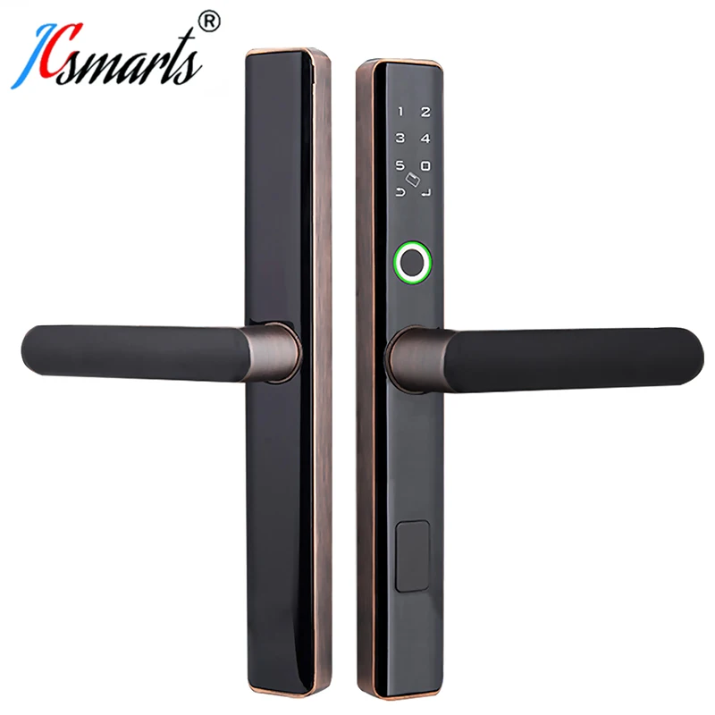 

Умный дверной замок TuYa со сканером отпечатков пальцев, алюминиевый сплав, Wi-Fi, интеллектуальное управление