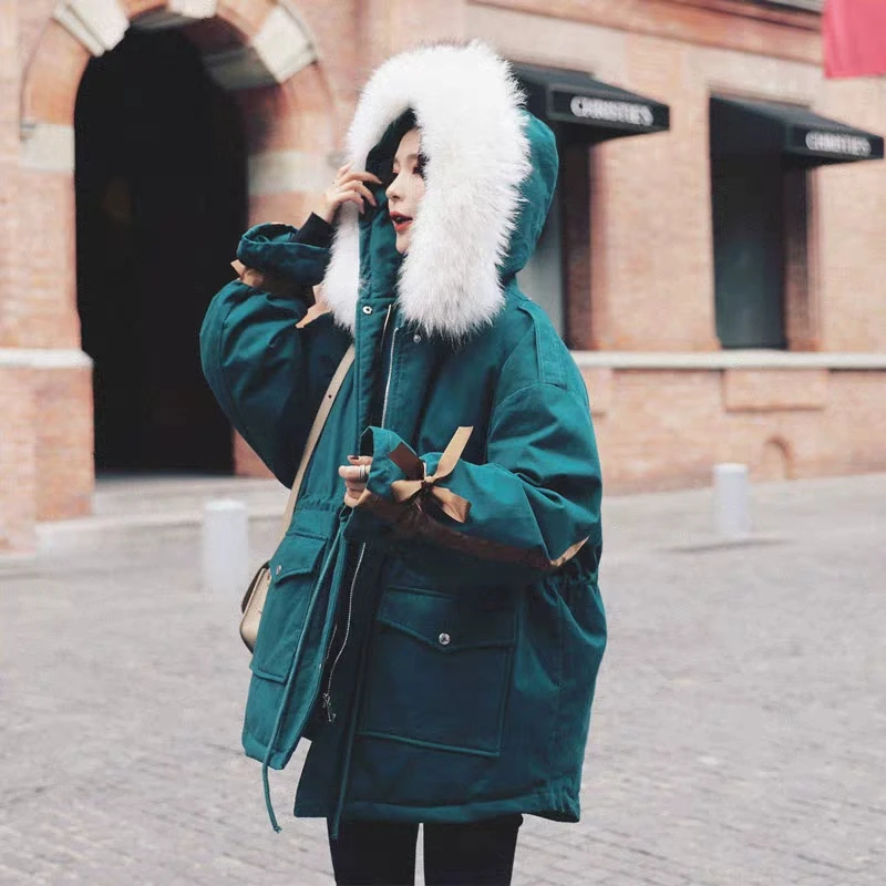 Новинка зимы 2019 корейское короткое модное свободное тонкое пальто большого