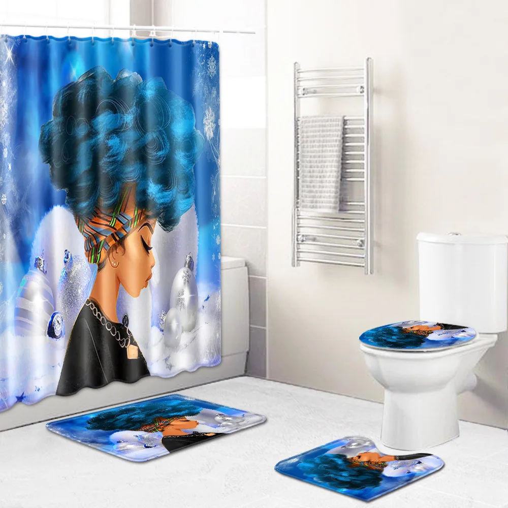 Комплект рождественских ковриков Zeegle для ванной комнаты на Хэллоуин домашний