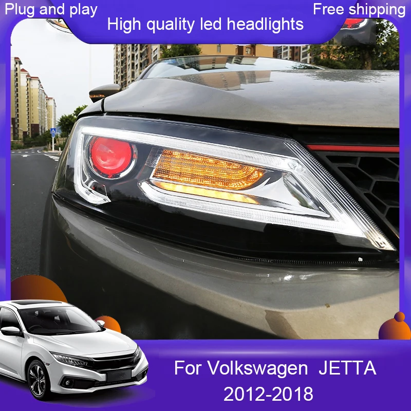 Автомобильные фары для VW Jetta Mk6 светодиодный sagitar фар 2012 2018 светодиодные DRL Bi Xenon
