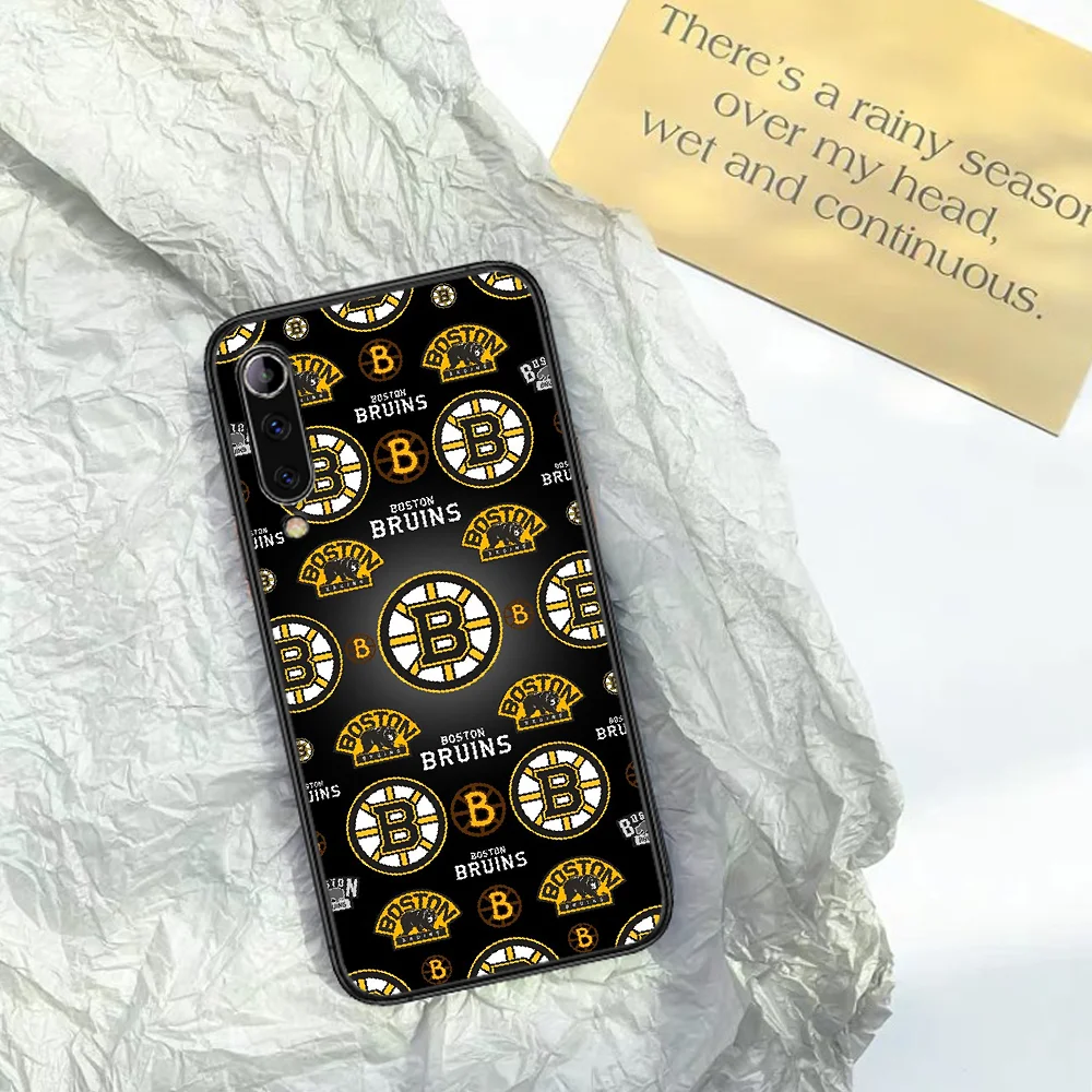 

Boston Bear Hockey Ice Team Phone Case For XIAOMI MI Note 8 9 T 10 Pro Lite SE A2 A3 POCO X M MAX 2 3 black Waterproof Silicone