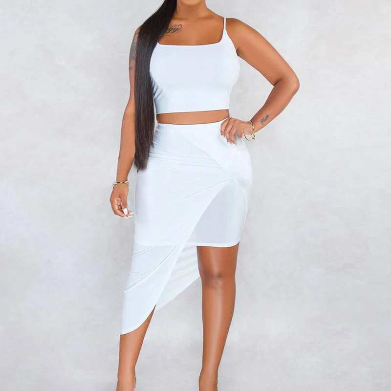 Женский летний костюм с юбкой средней длины черное или оранжевое платье на