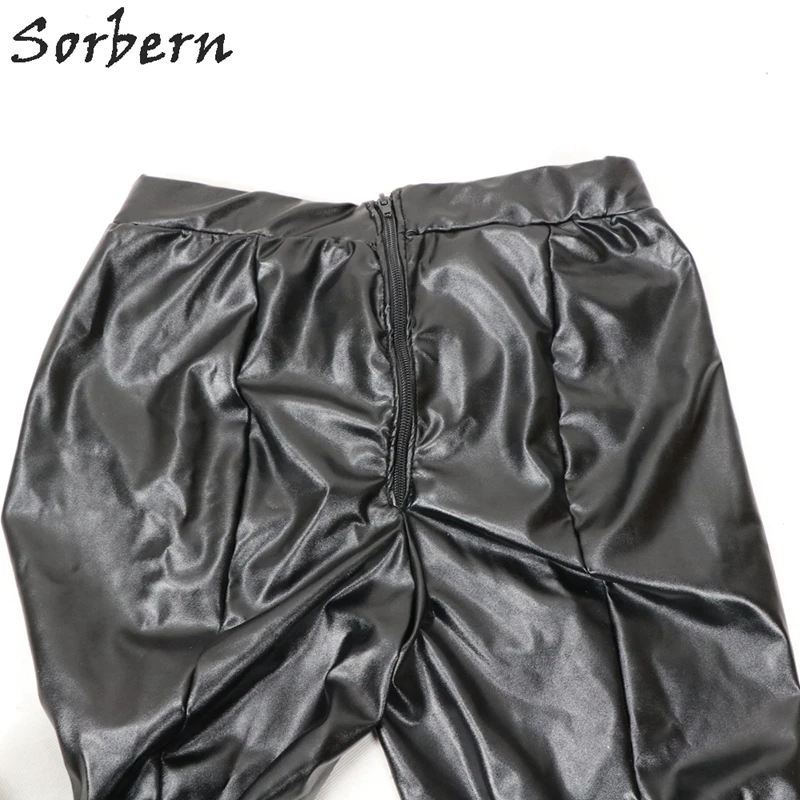 Леггинсы с круглым носком высоким эластичным поясом и молнией на спине|Ботфорты|