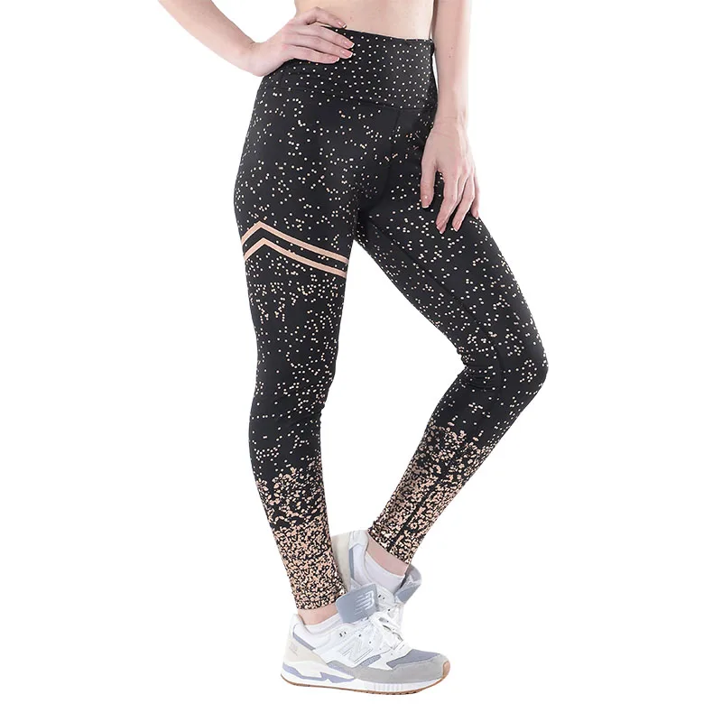 

Women Pink Rose Gold Printing Leggings High Waist Women Sportswear Clothes Black Fitness Jeggings Skinny Workout Women Leggings