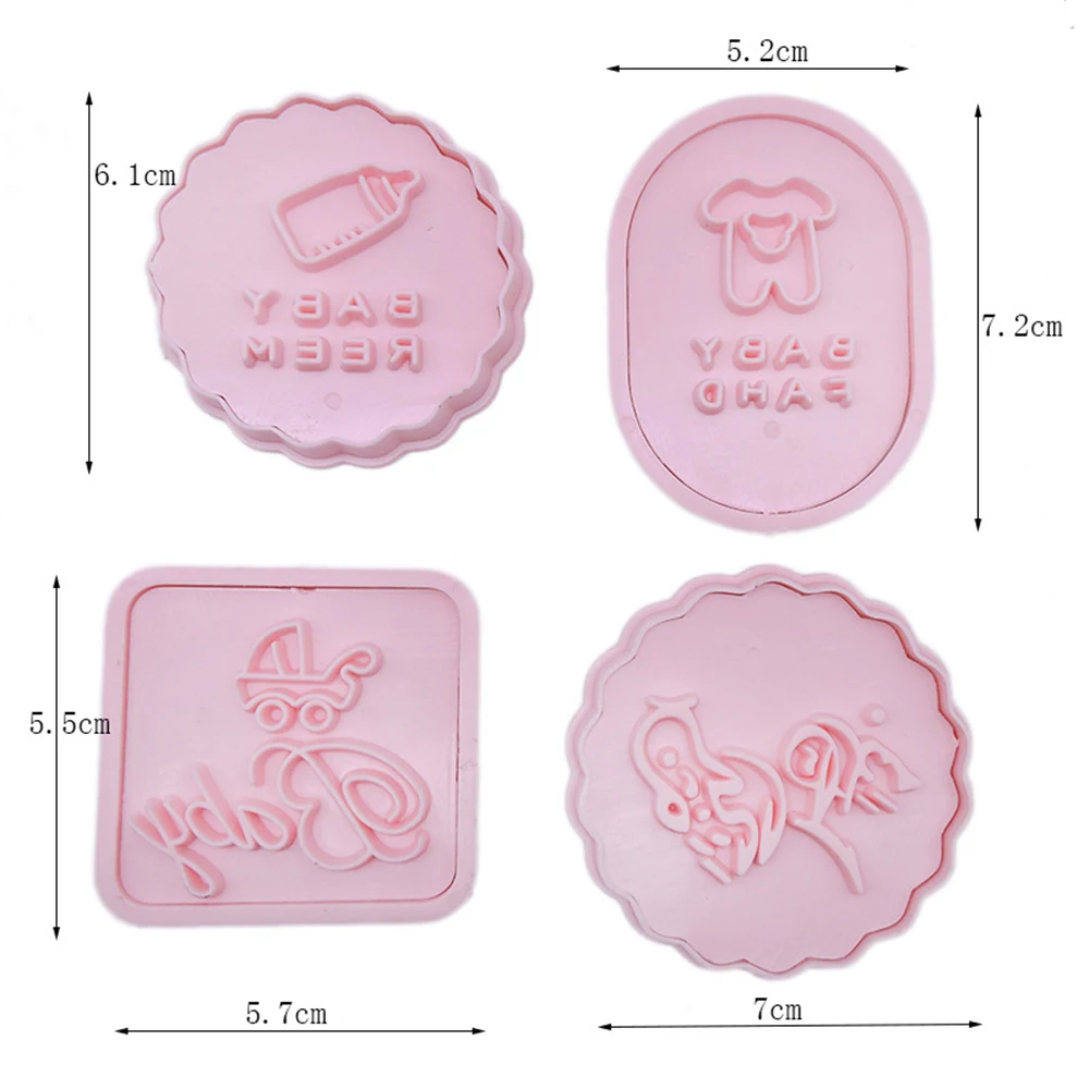 4 шт 3D формочки для печенья крещения сахарная форма торта детские игрушки штамп