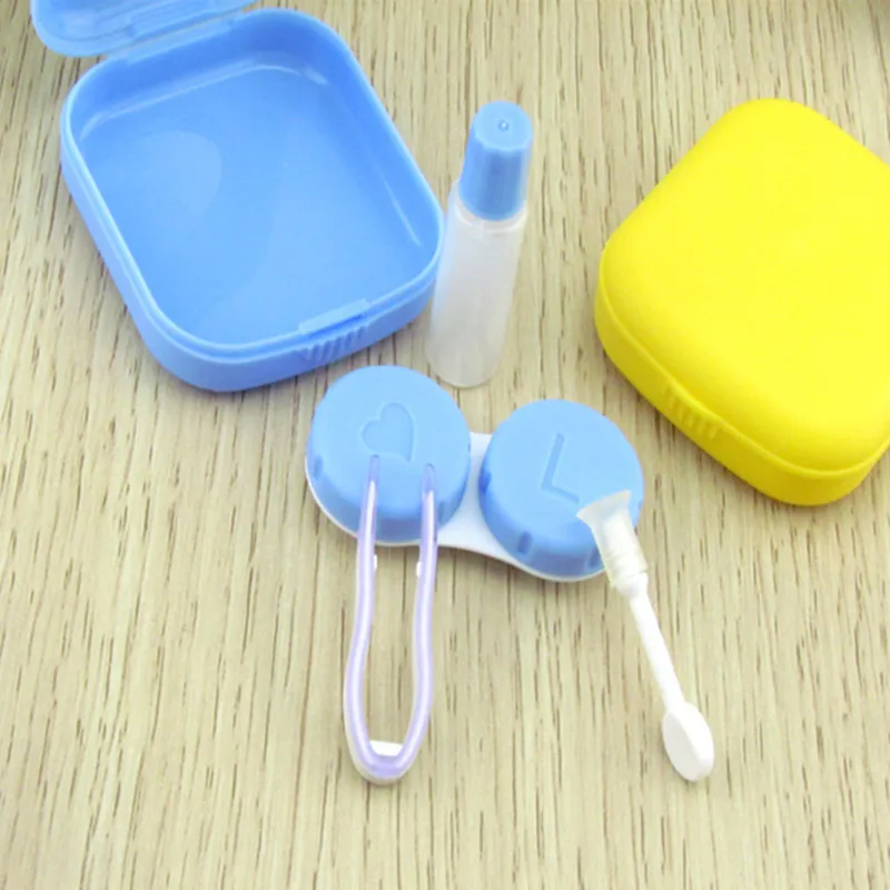 Портативный милый Контейнер для контактных линз чехол конфетных цветов Чехол