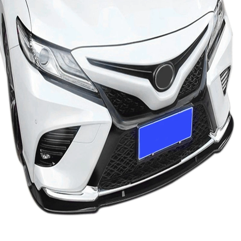 Для 2018 2020 Тойота Камри Окрашенный черный передний бампер Боди Комплект спойлер