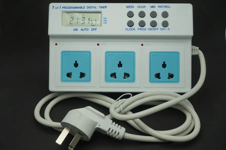 Цифровой ЖК дисплей реле мощности Интеллектуальный программируемый таймер 3680 Вт