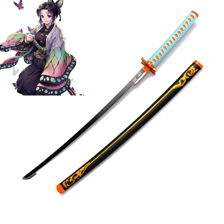 Demon Slayer: Kimetsu no Yaiba Shinobu Кочо меч Косплей Реквизит с ножнами для комплекта Хэллоуин