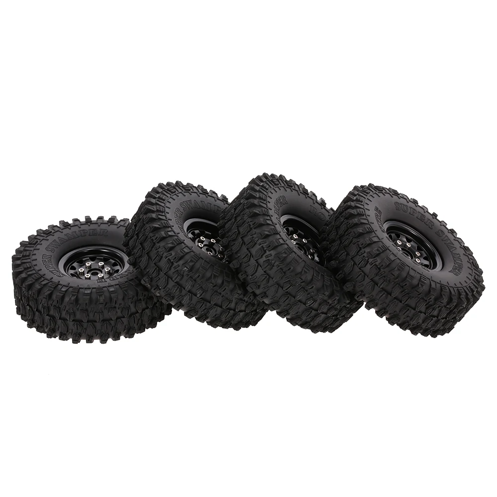 4 шт. AUSTAR 5020 + 617BK 120 мм 1 9 ''комплект резиновых колес с ободом для 1/10 Traxxas HSP HPI SCX10