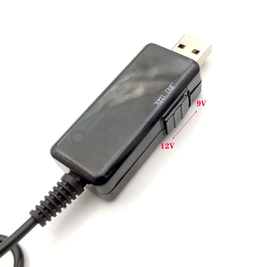 USB Boost Cable 5V Шаг до 9V 12V Регулируемый преобразователь напряжения 1A повышающий вольт