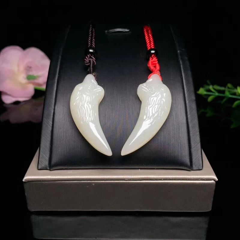 Натуральный нефритовый кулон Hetian ожерелье из белого нефрита смеситель Бог