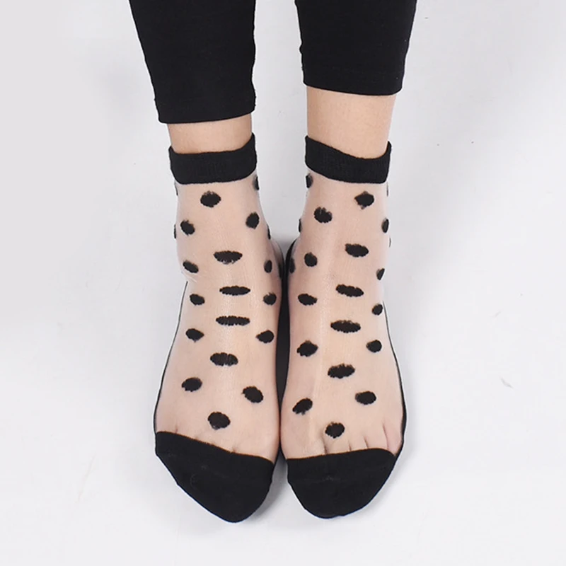 

Fashion Sexy Women Socks New Product Crystal Silk Tide Socks Spring Summer Transparent Lace Mesh Fishnet Lady Cool