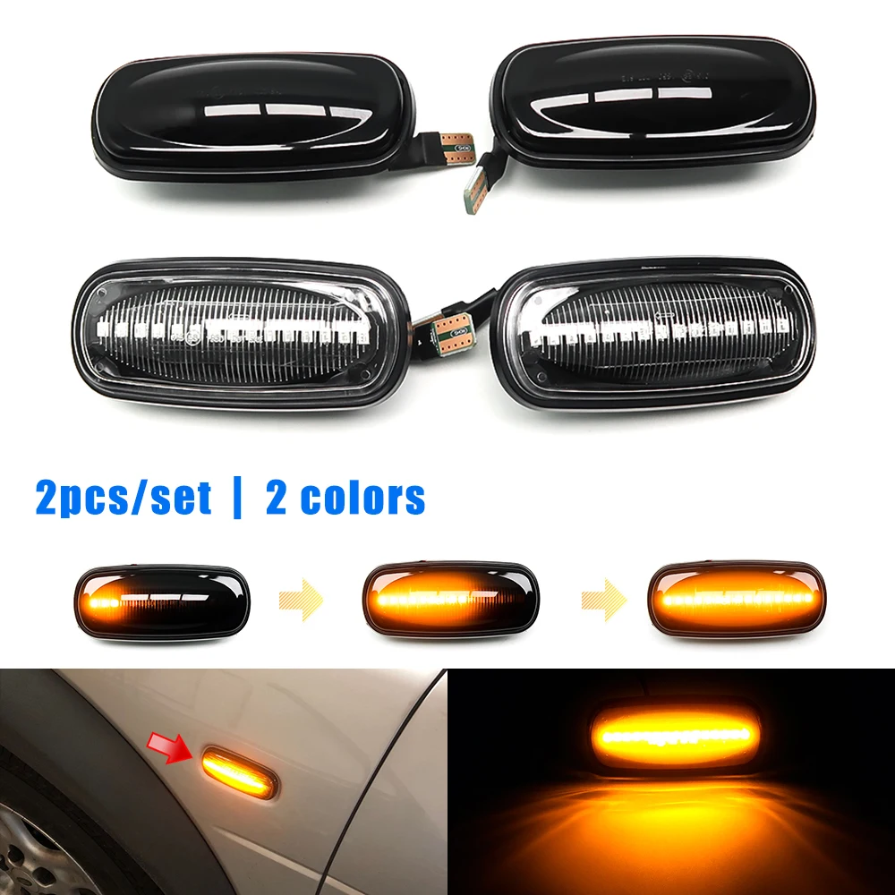 

Led Dynamic Turn Signal Light Side Marker Blinker Indicator Sequential Lamp For Land Rover Defender Discovery II Freelander I
