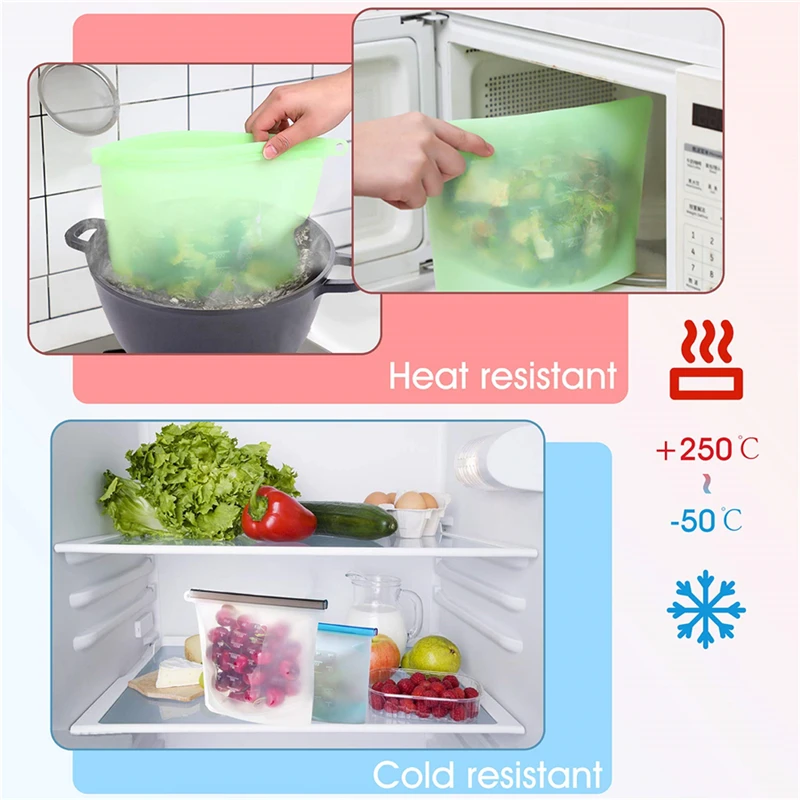RASABOX - Food Storage & Organization Sets Reusable Silicone Bags Freezer for Snack Lunch Sandwich Meat | Дом и сад
