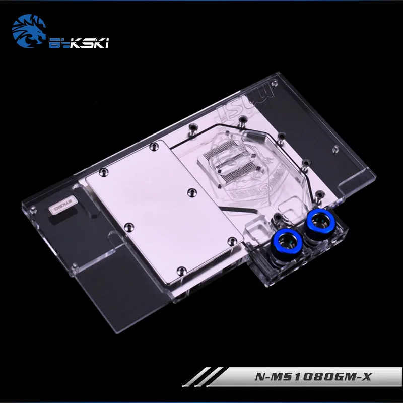 Водяной блок Bykski с полным покрытием графического процессора для MSI GTX1080 GTX1070 GTX1060