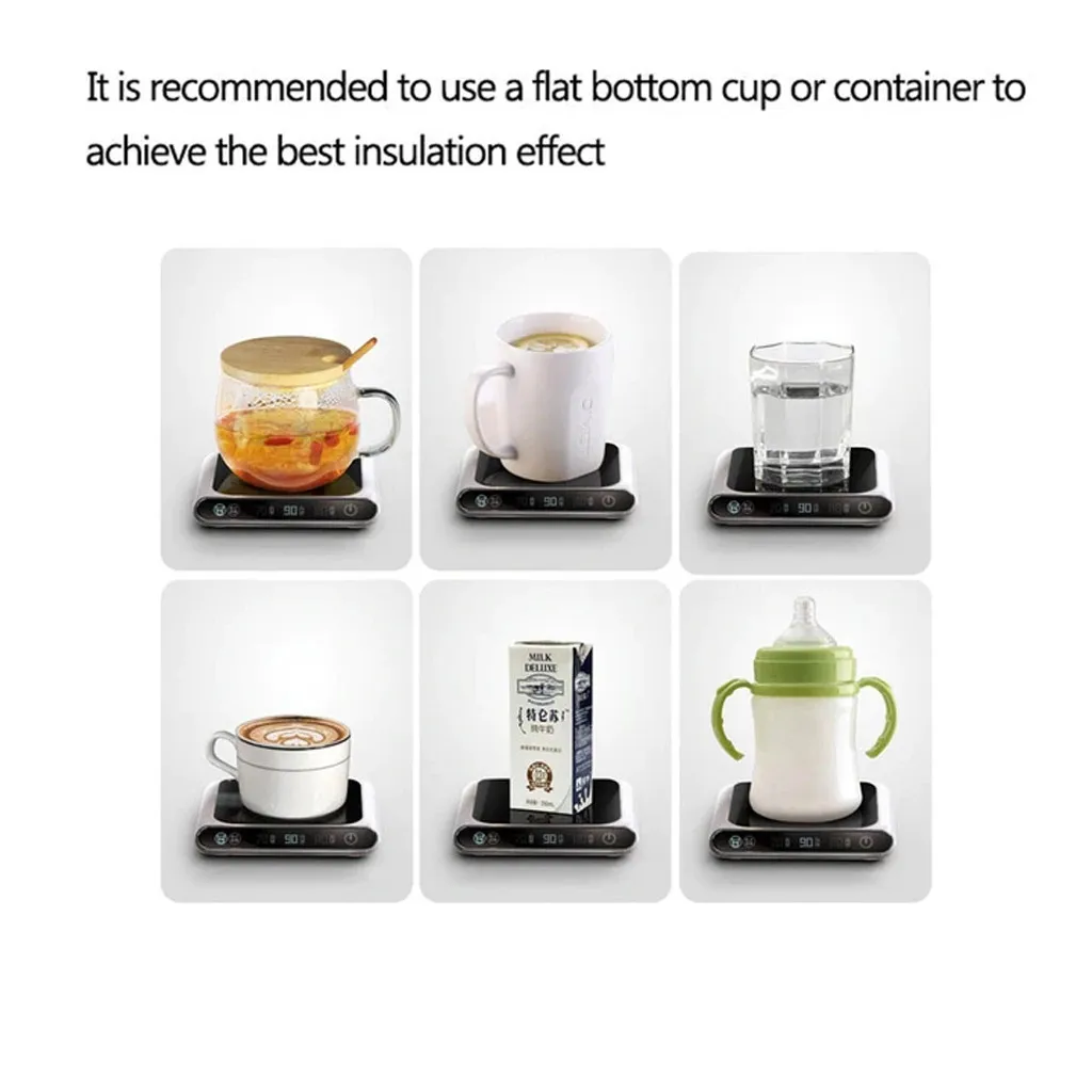 

5V Cup Heater Smart Thermostatic Hot Tea Makers 3 Gear USB Charge Heating Coaster Desktop Heater for Coffee Milk Tea Warmer Pad