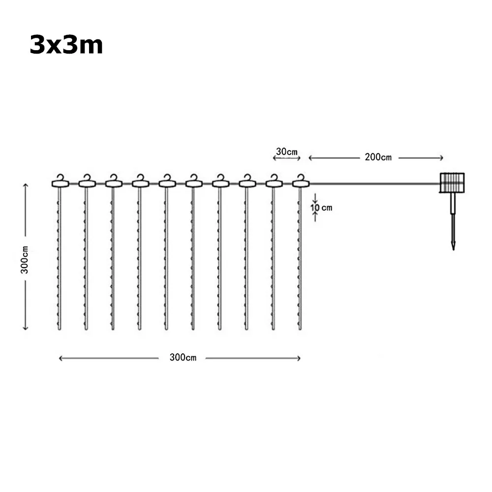 200/300LED Солнечная завеса гирлянда Свадебные праздники вечерние струнный