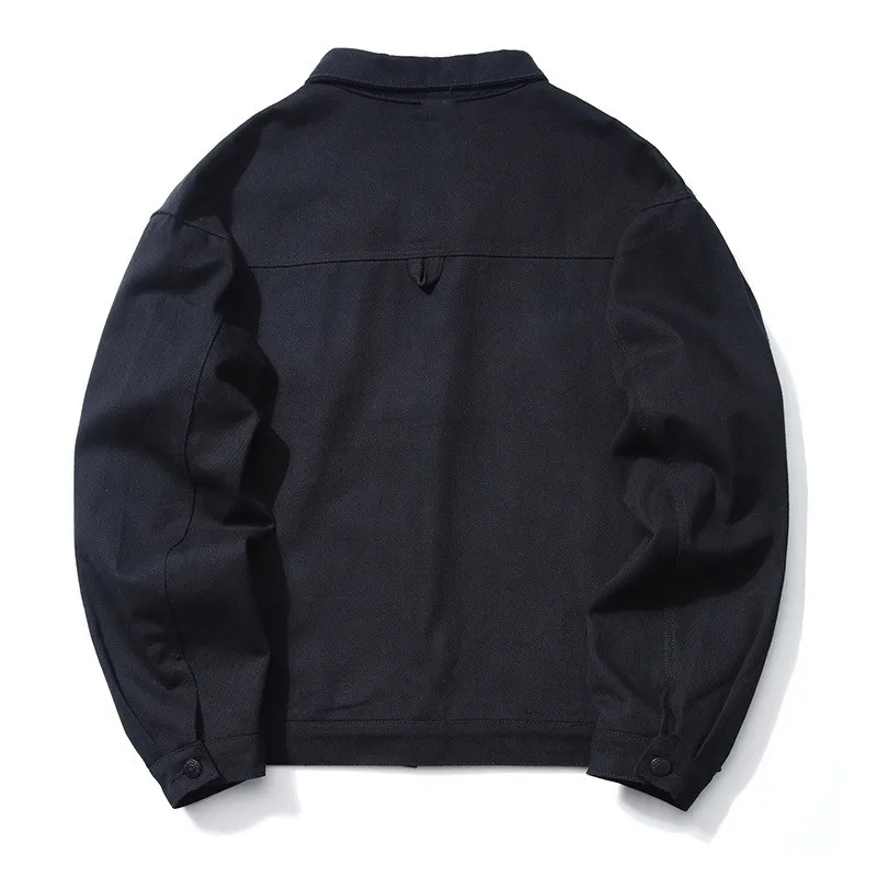 Мужская свободная джинсовая куртка повседневная в Корейском стиле черного или