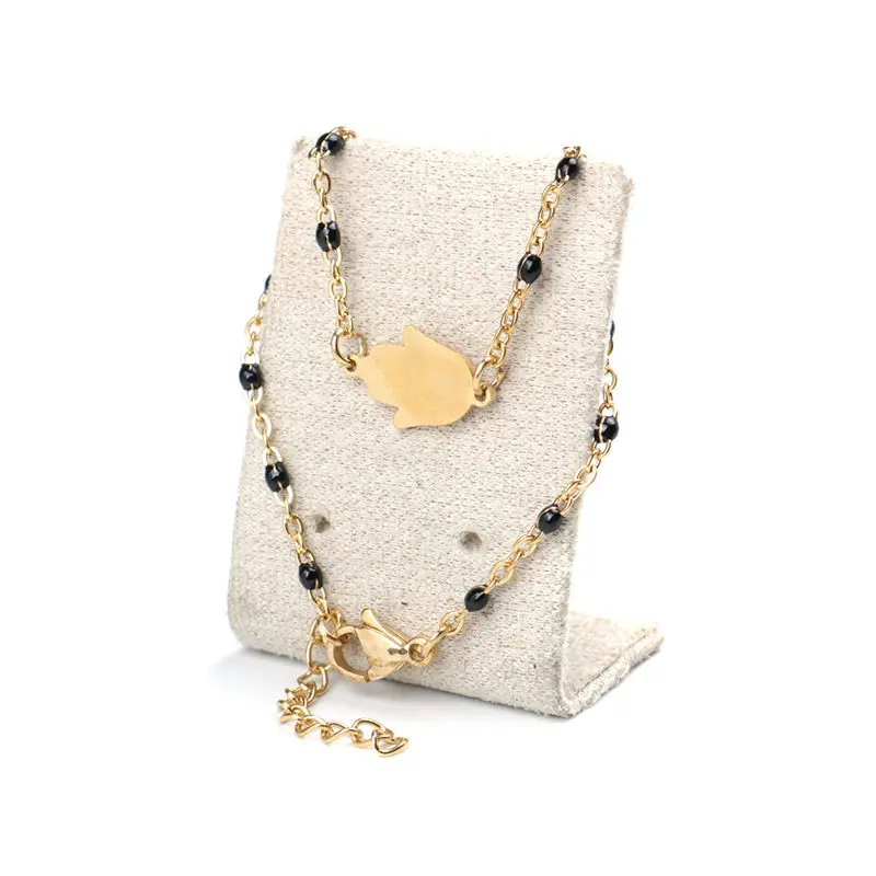 Трендовая звеньевая кабельная цепь ладонь новые женские браслеты из нержавеющей