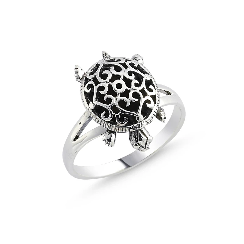 

Silver 925 Sterling Sterling Turtle Pattern Ring