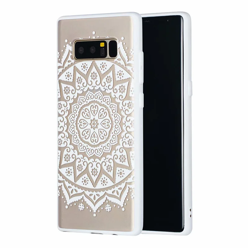 6 3D кружевной чехол для samsung S6 S7 край S8 S9 Plus Note 8 9 чехол с цветком розы на Galaxy A6 A8 плюс чехол для Galaxy A3 A5 A7 - Цвет: 6
