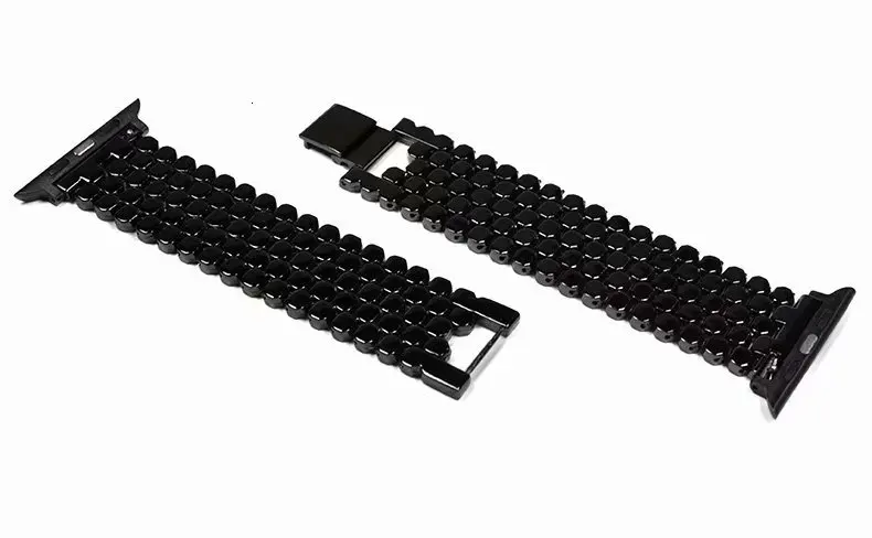 Стальной ремешок в виде рыбьей чешуи для apple watch Series 5 3 2 1 ремешок iwatch из нержавеющей стали 42 мм 44 мм адаптеры черный и серебристый