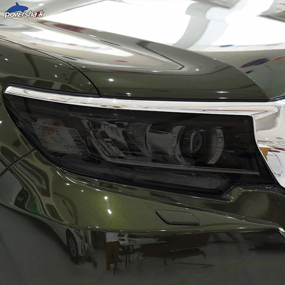 

Car Headlight Tint Black Protective Film Transparent TPU Sticker For Toyota Land Cruiser Prado 150 2018 2019 2020 Accessories