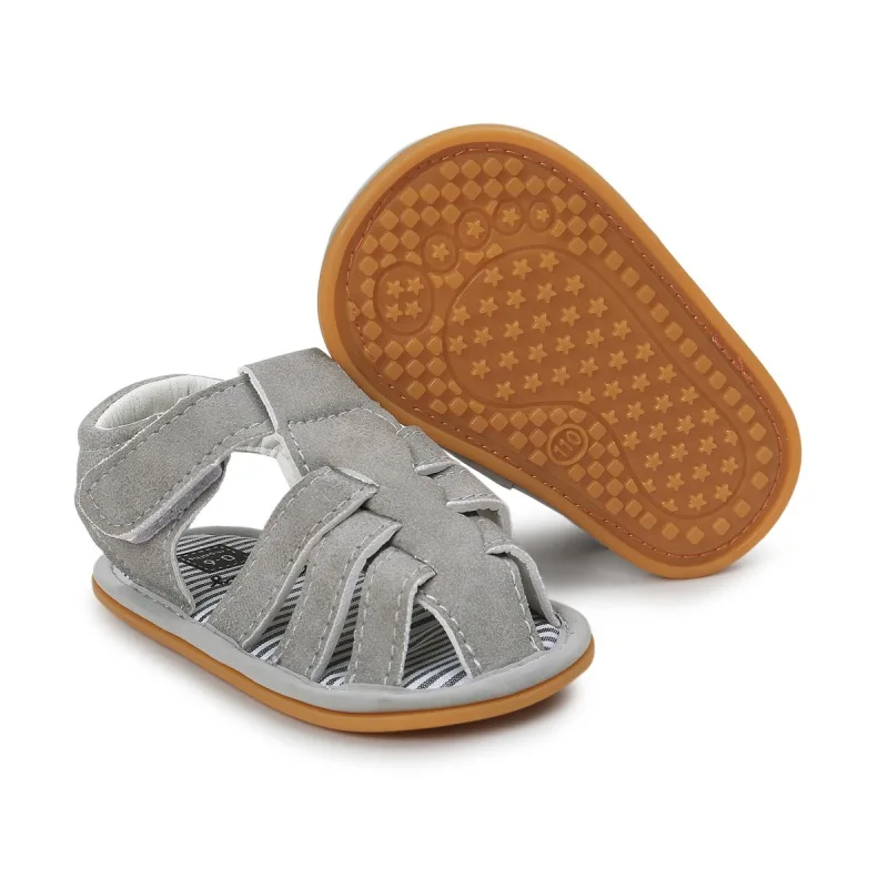 Zapatos de cuna de suela suave para beb&eacute; reci&eacute;n nacido, sandalias antideslizantes para primeros pasos, zapatos de verano, 2021-4