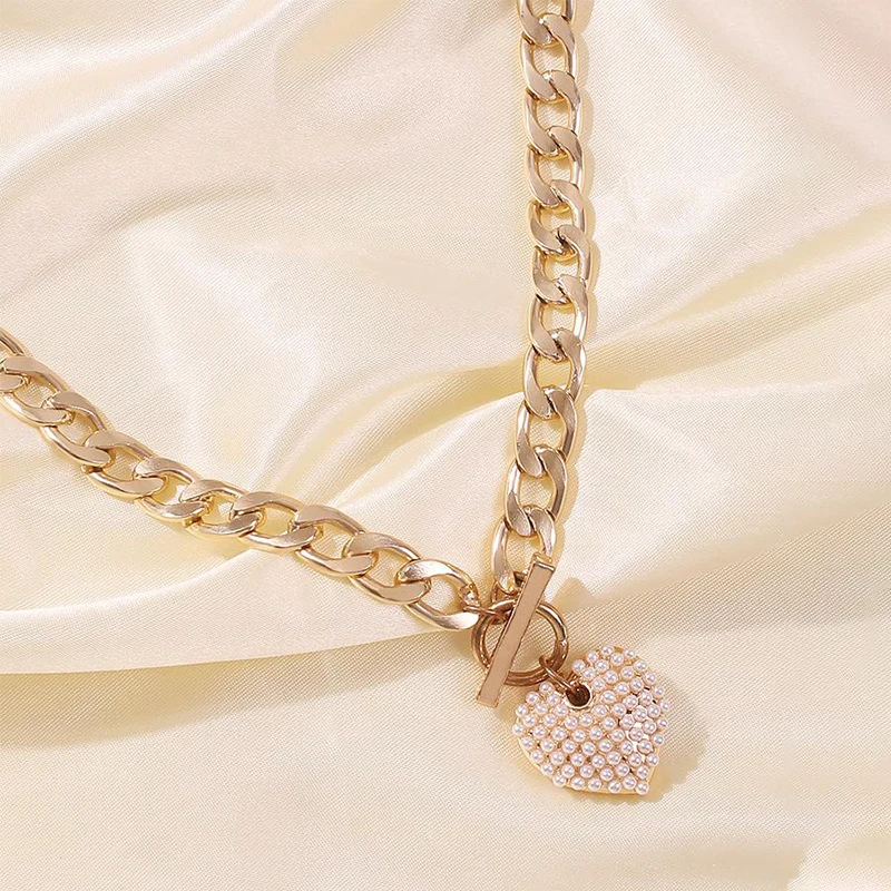 

Women Accessory Heart Pendant Necklace Valentine's Day Gift Lady Necklace