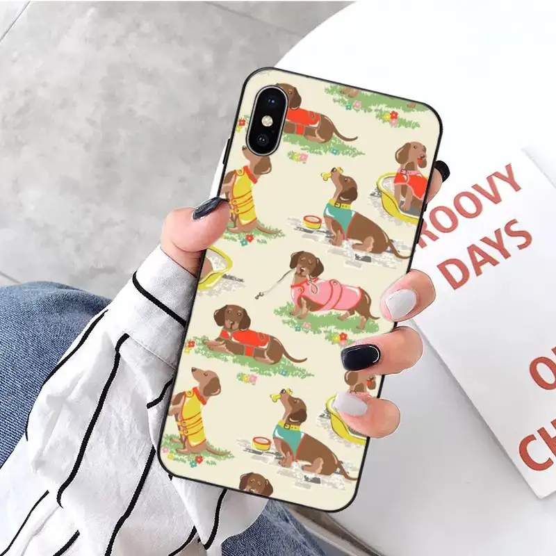 

cute dachshund dog puppy newly arrive Phone Case For iphone 5 5s 5c se 6 6s 7 8 plus x xs xr 11 pro max