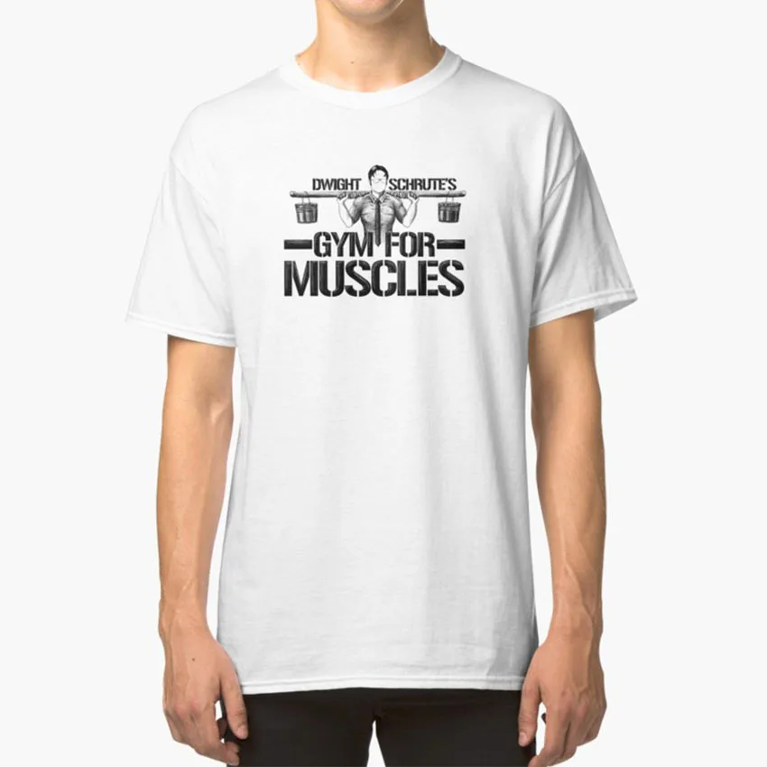 

Тренажерный зал для мышц Dwight Schrute, футболка Dwight Schrute Dwight Matt Leckie, офисный тренажерный зал, мышцы, хомут, ферма, веер, искусство, фитнес