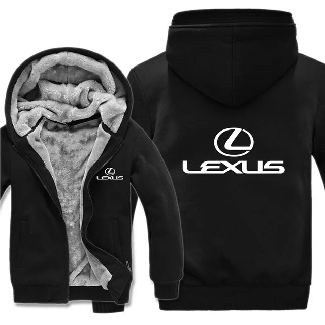 

2022 Hoodies Men Lexus Car Logo Print Jacket Mens Hoodies Casual Winter Thicken Warm Fleece cotton Zipper Raglan Coat S-5XL