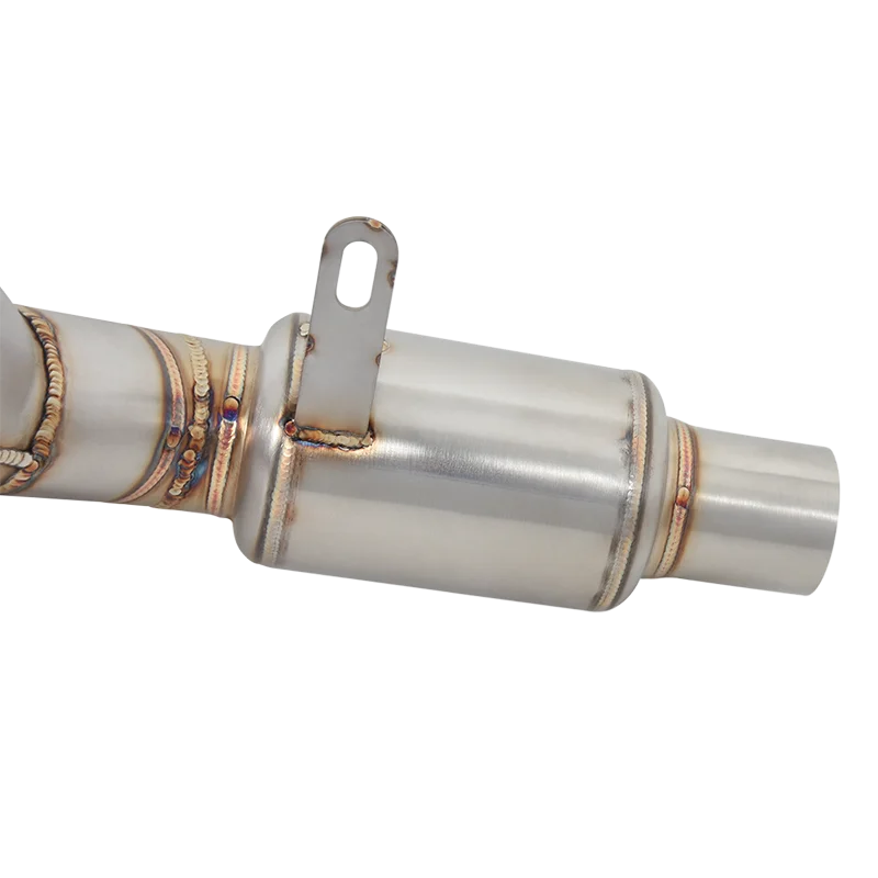 Slip On For Kawasaki Z800 Motorcycle GP Exhaust Pipe Escape System Modify Middle Link Doubl Hole Muffler Carbon Fiber Cover | Автомобили и