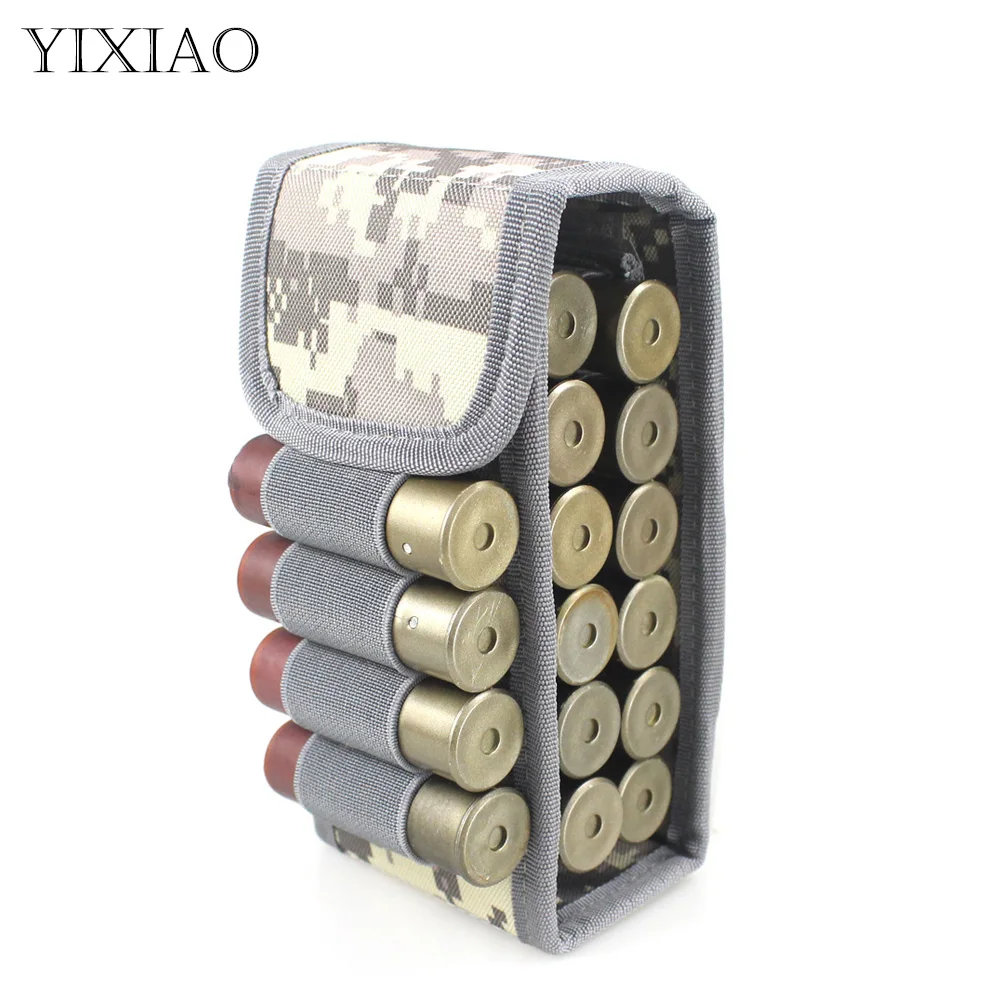 

YIXIAO 12G Tactical Magazine Pouches 16 Rounds MOLLE Military Shooting Ammo Bag Hunting Gun Bullet Case Airsoft Cartridge Bags