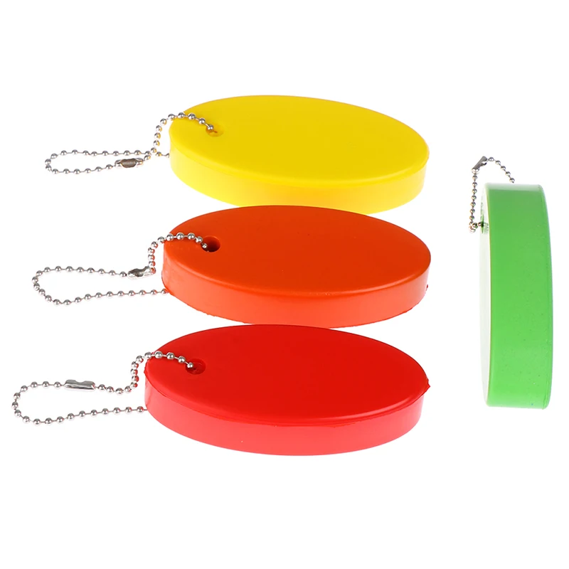 

1PC Foam Floating Buoyant Keychain For Water Sports Swimming Oval Keyring Key