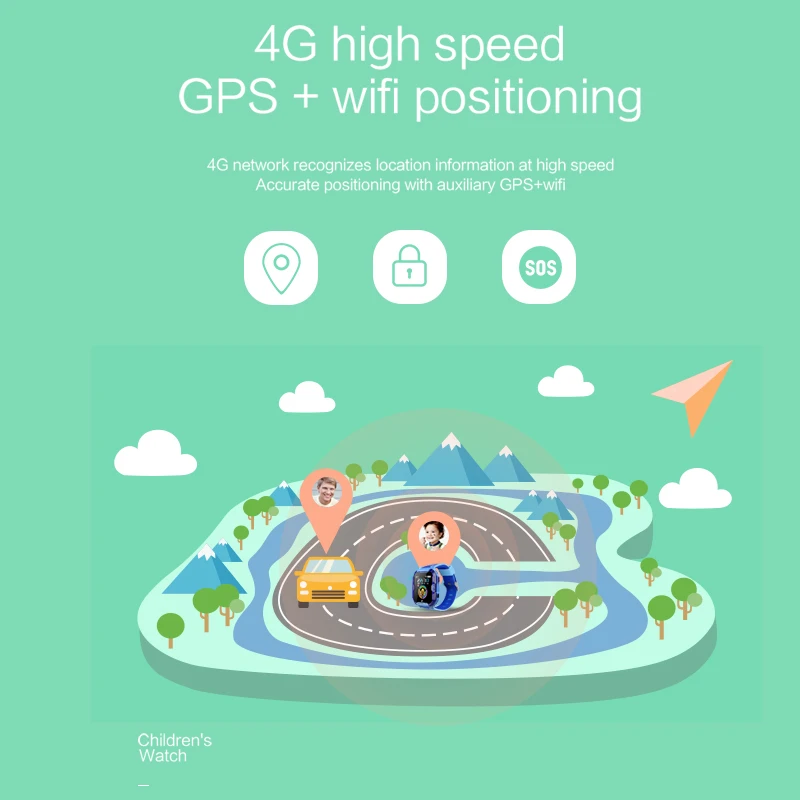 Детские Смарт часы LIGE умные с функцией видеозвонка GPS 2G / 3G 4G SIM карты поддержкой SOS