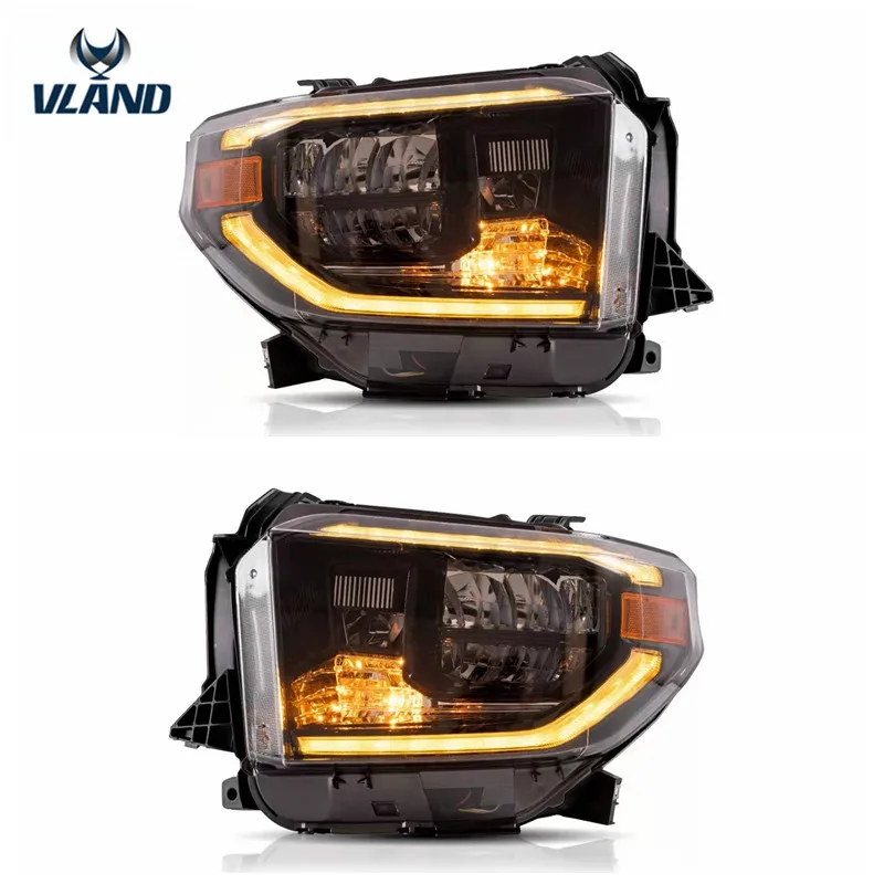 VLAND фабрика для автомобиля фара Tundra головной светильник 2014 UP полный светодиодный