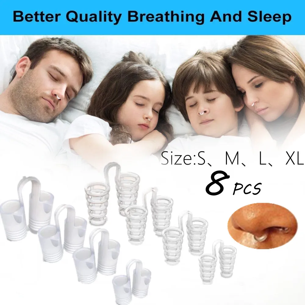 

8PCS Snoring Solution Anti Snoring Devices Snore Stopper Nose Vents Nasal Dilators For Better Sleep Sleeping Aid Tool