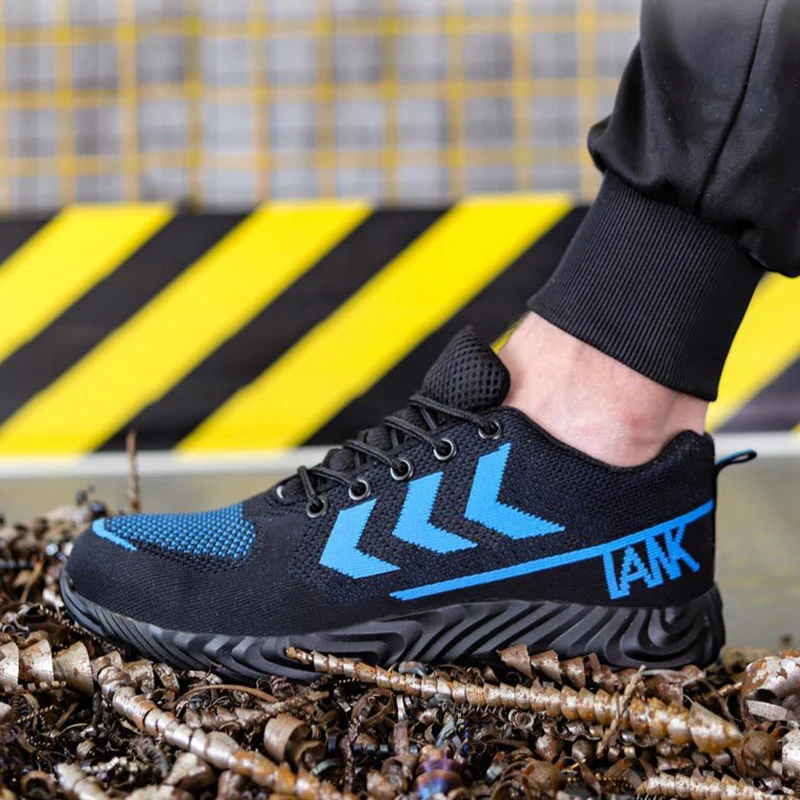

2021 Fashion Safety Shoes Man Work Boots Steel Toe Shoes Work Sneakers Anti-puncture Boots Safety Footwear Man Construction Shoe