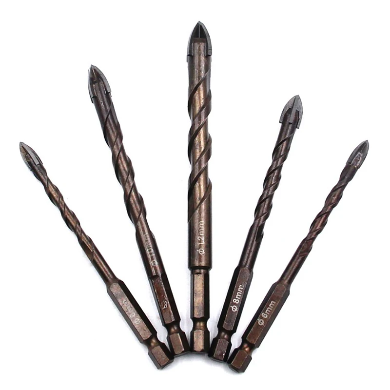 

Набор сверл для плитки, комплект из 6 мм/8 мм/10 мм/12 мм, с шестигранным хвостовиком, для стекла, керамики, бетона, отверстия, кирпича, твердого с...