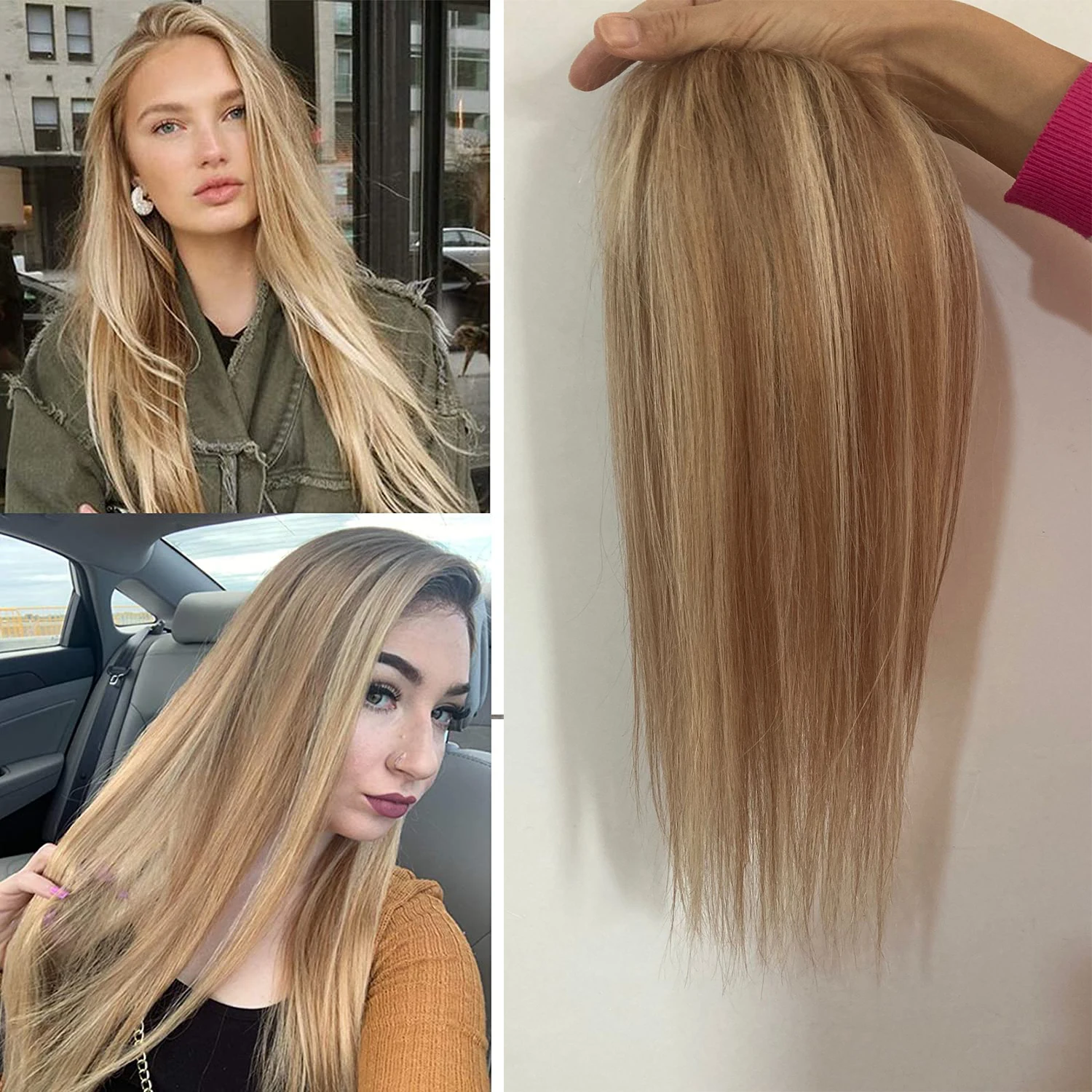 Выделите коричневый и блондинка Цвет Toupee10 20inch прямые подойдет как для