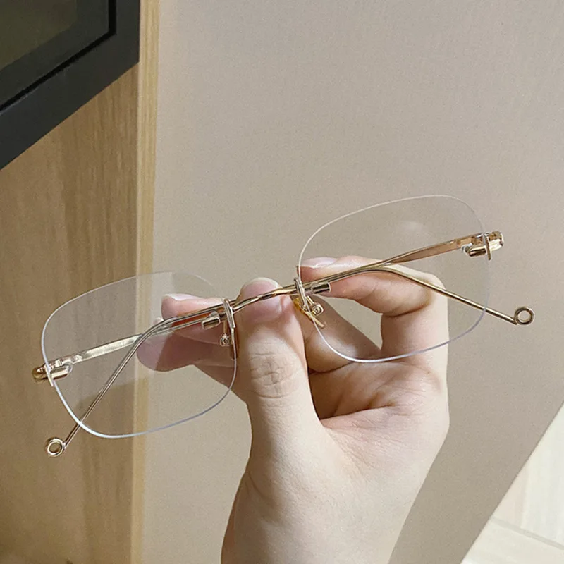 Роскошная брендовая оправа для очков без оправы Мужская оптическая близорукости