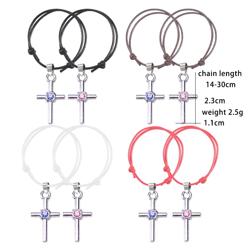 

Classic Retro Cross Bracelet Christian Believers Commemorate Jesus Men And Women Jewellery Handmade Bracelet Leather Christmas