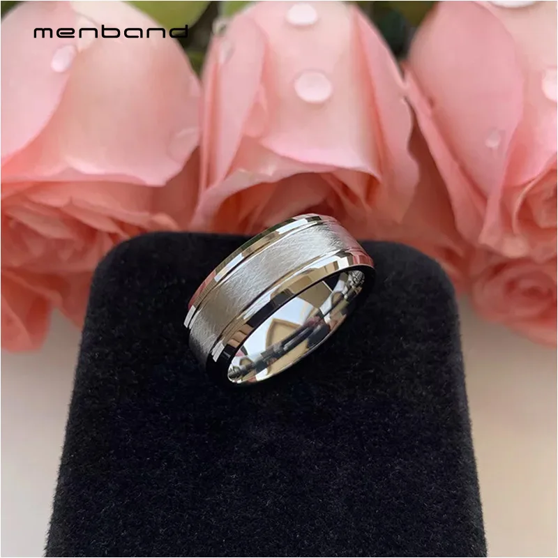 Кольцо обручальное мужское 8 мм со скошенными зубьями | Украшения и аксессуары