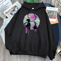 samurai chillhop print man sweatshirt loose fleece harajuku hooded woman man cartoons fashion hoody punk hip hop hoodies cotton