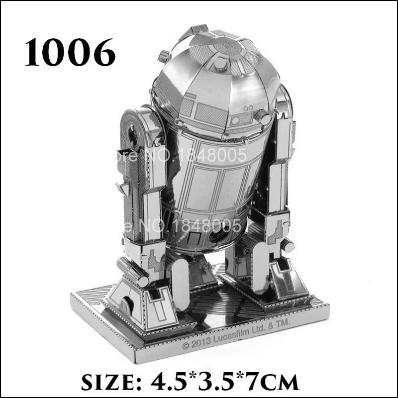 New Star Wars 3D Metal Puzzle C3PO Shuttle Vader TIE Fighter X Wing MIni BB-8 Robot R2D2 Model Adult Figures Kid Educational Toy | Игрушки и